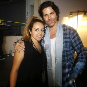 MH backstage with Greg Lauren